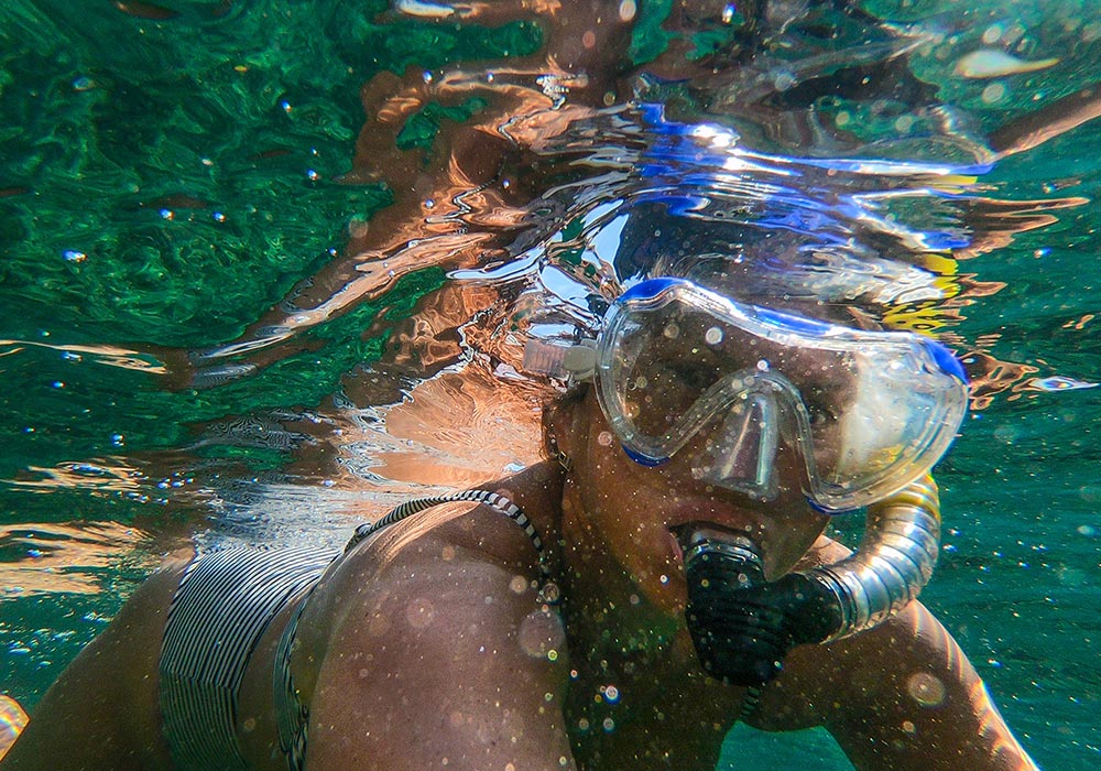 Snorkeling at Pirates' Caves near Rethymno, Crete
