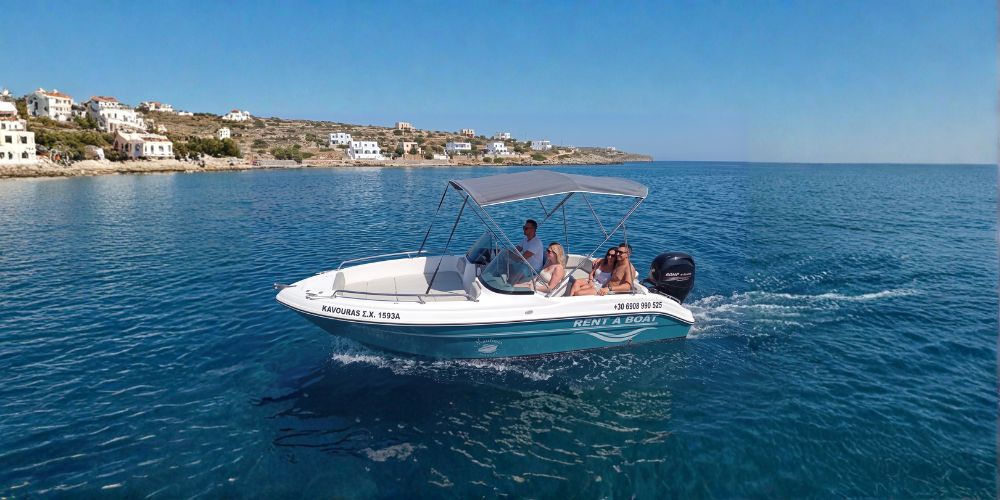 Manousakis Marine no-license rental boats Kavouras in Rethymno
